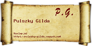 Pulszky Gilda névjegykártya